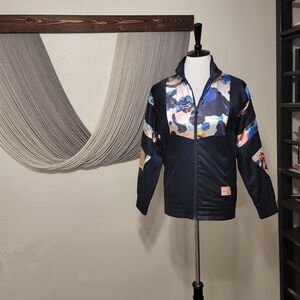Adidas Floral Satin Jacket Sz 13-14Y